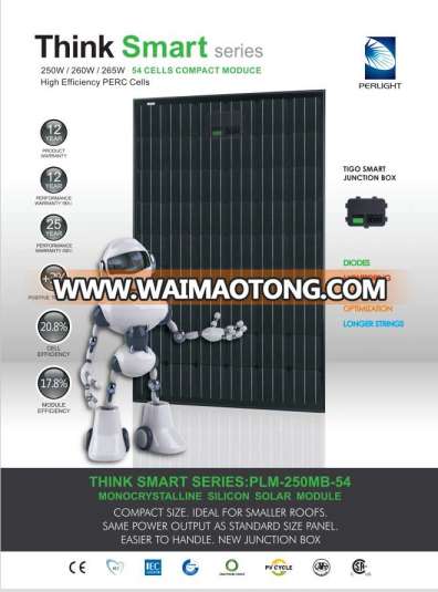 Perlight Think Smart High Efficiency PERC Compact Moduce 320w 350w 72Cells Solar Module for Solar Panel System